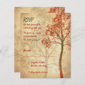 Tree of Lifeバー(ユダヤ教の)バル・ミツバー返信カード 出欠カード (正面/裏面)