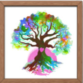 Tree of Lifeピンクハート ポスター