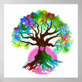 Tree of Lifeピンクハート ポスター (正面)