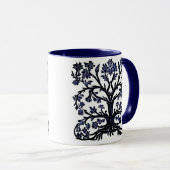 Tree of Lifeフローラ#2 Cobalt Blue and White マグカップ (正面右)