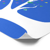 TREE of LIFEユダヤ人ベビー命名誕生証明書 ポスター (角)