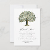 Tree of Life写真悔やみや弔慰葬儀記念碑 サンキューカード (正面)