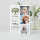 Tree of Life写真悔やみや弔慰葬儀 サンキューカード (スタンド正面)