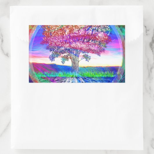 Tree of Life恵み 長方形シール (バッグ)