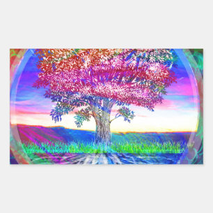 Tree of Life恵み 長方形シール