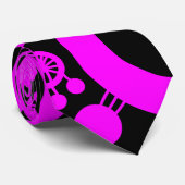 Tree of Life抽象芸術 – マゼンタとブラック ネクタイ (ロール)