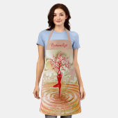 Tree of Life禅ヨガパーソナライズされた仲介 エプロン (着用した状態)