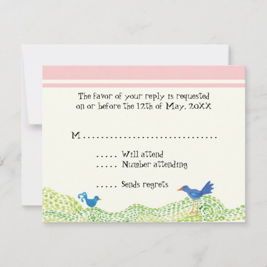 Tree of Life, お洒落Girl RSVPレスポンスカード 招待状 (正面)