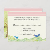 Tree of Life, お洒落Girl RSVPレスポンスカード 招待状 (正面/裏面)