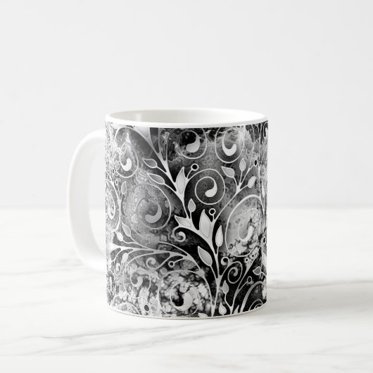 Tree Of Life -らせん状葉グランジスタイル1 コーヒーマグカップ (正面左)