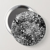 Tree Of Life -らせん状葉グランジスタイル1 缶バッジ (正面&裏面)