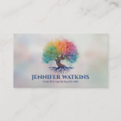 Tree of Life -カラフルの葉 名刺 (正面)