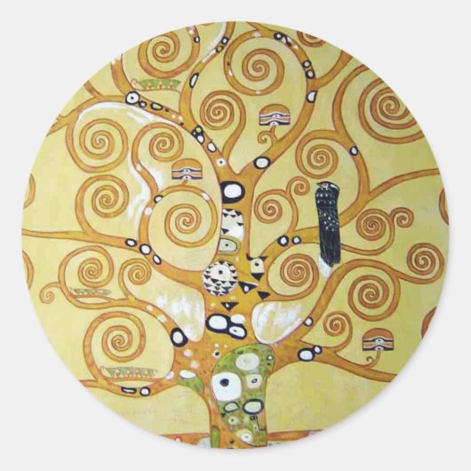 TREE OF LIFE -クリムト ラウンドシール (正面)