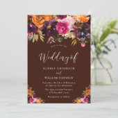 Tree of Life:ブルゴーニュ秋フローラ秋の結婚式 招待状 (スタンド正面)