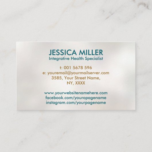 Tree of Life – 機能医学 名刺 (裏面)