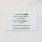 Tree of Life – 機能医学 名刺 (裏面)