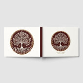 Tree of Life 素朴 Dark Red Celtic結婚. ゲストブック (全面)