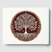 Tree of Life 素朴 Dark Red Celtic結婚. ゲストブック (裏面)