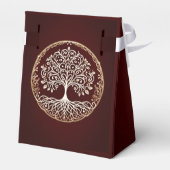 Tree of Life 素朴 Dark Red Celtic結婚. フェイバーボックス (裏面サイド)