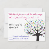 Tree of Life 結婚式招待状 返信 (正面)