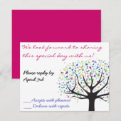 Tree of Life 結婚式招待状 返信 (正面/裏面)