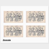 「Tree of Life」 1859イラストレーションby Ernst Haeckel 長方形シール (シート)