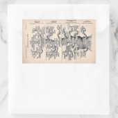 「Tree of Life」 1859イラストレーションby Ernst Haeckel 長方形シール (バッグ)