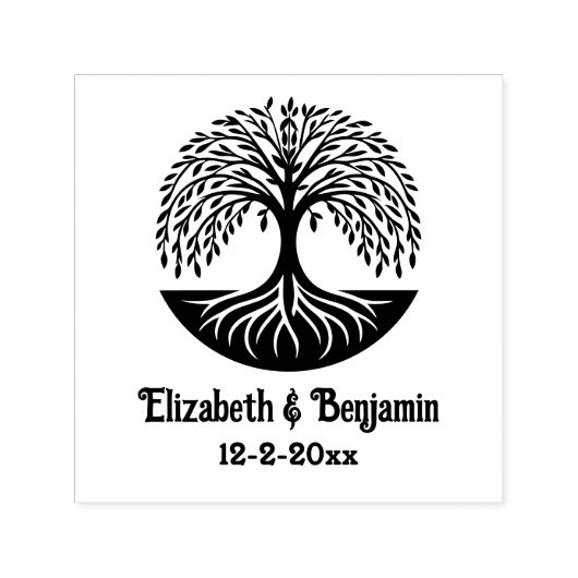 Tree of Life #3カップル名Date セルフインキングスタンプ (デザイン)