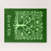 Tree of Life #3 Light and Dark Green ジグソーパズル (横)