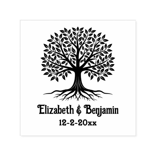 Tree of Life #6カップル名Date セルフインキングスタンプ (デザイン)