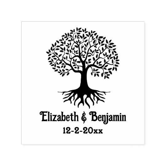 Tree of Life #7 カップル名 入籍日 セルフインキングスタンプ (デザイン)