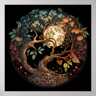 Tree of Life AI Art Poster ポスター