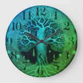 Tree of Life at Night ラージ壁時計 (正面)