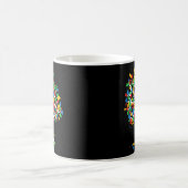 Tree Of Life Autism Awareness MonthおもしろいASDサポート コーヒーマグカップ (中央)