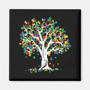 Tree Of Life Autism Awareness MonthおもしろいASDサポート マグネット