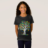 Tree Of Life Autism Awareness Month Tee おもしろい ASD Tシャツ (正面フル)