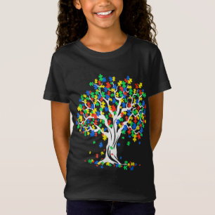 Tree Of Life Autism Awareness Month Tee おもしろい ASD Tシャツ
