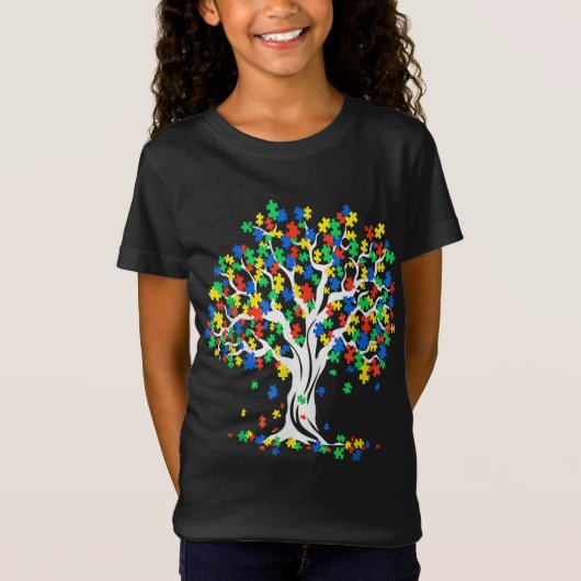 Tree Of Life Autism Awareness Month Tee おもしろい ASD Tシャツ (正面)