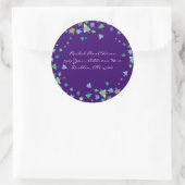 Tree of Life Birds Stars差出人住所シール ラウンドシール (バッグ)