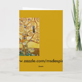 Tree of Life byクリムト サンキューカード (裏面)