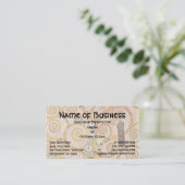 Tree of Life byクリムト、様式化されたアールヌーボーシンボル 名刺 (スタンド正面)