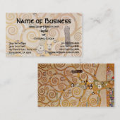 Tree of Life byクリムト、様式化されたアールヌーボーシンボル 名刺 (正面/裏面)