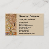 Tree of Life byクリムト、様式化されたアールヌーボーシンボル 名刺 (正面)