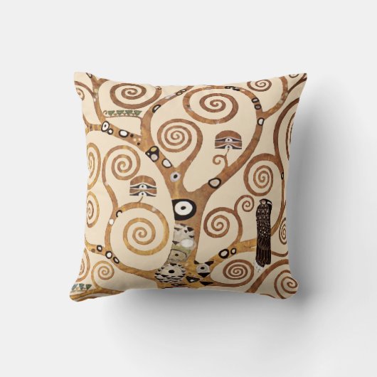 Tree of Life by Gustavクリムト クッション (裏面)