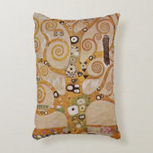 Tree of Life by Gustavクリムト,様式化されたアールヌーボー アクセントクッション (正面(垂直))