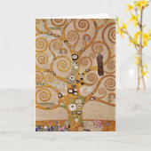 Tree of Life by Gustavクリムト,様式化されたアールヌーボー カード (黄色い花)