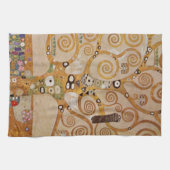 Tree of Life by Gustavクリムト，様式化されたアールヌーボー キッチンタオル (横)