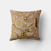 Tree of Life by Gustavクリムト,様式化されたアールヌーボー クッション (裏面)