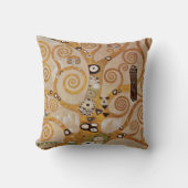 Tree of Life by Gustavクリムト,様式化されたアールヌーボー クッション (正面)