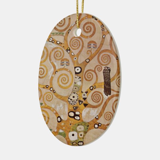 Tree of Life by Gustavクリムト,様式化されたアールヌーボー セラミックオーナメント (左)